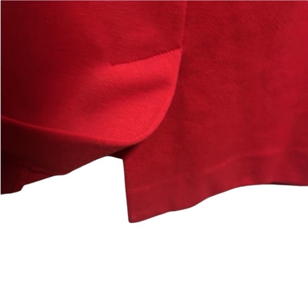 Ellen Tracy Red Ruched Shift Dress. Size 10. - Picture 9 of 10